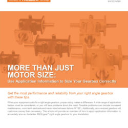 White Paper: Size Your Gearbox Correctly